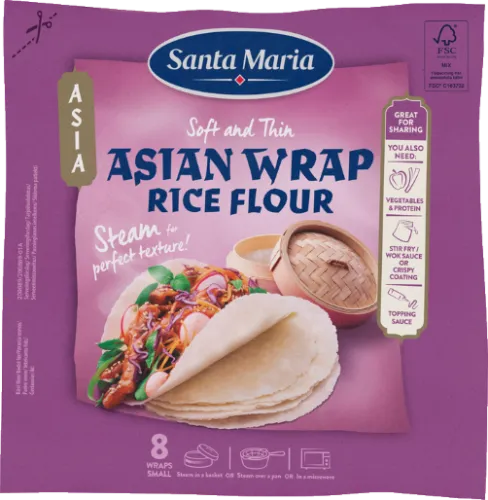 Āzijas rīsu miltu tortilja, mazā 230g, Santa Maria