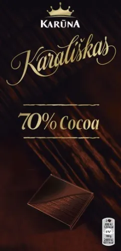 Šokoladas KARALIŠKAS, 70% Cocao, 100 g