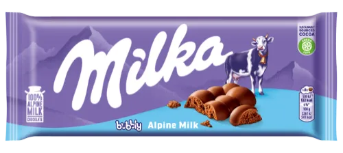 Šokoladas MILKA Bubbly Alpine Milk, 90 g
