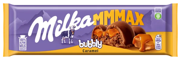 Šokoladas MILKA Bubbly Caramel, 250 g
