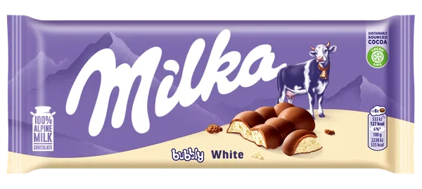 Šokoladas MILKA Bubbly White, 95 g