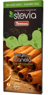 Šokoladas TORRAS, juodasis su cinamonu, 125 g