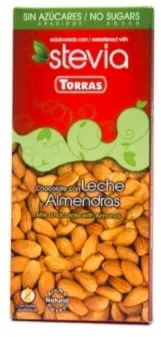 Šokoladas TORRAS, pieniškas su migdolais, 125 g