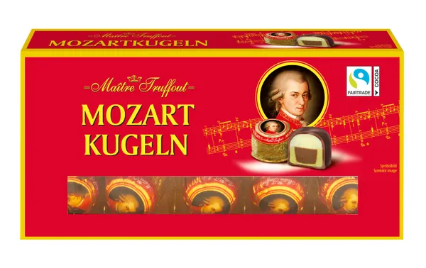 Šokolādes konfektes MAITRE TRUFFOUT Mozart, kārbā, 200g