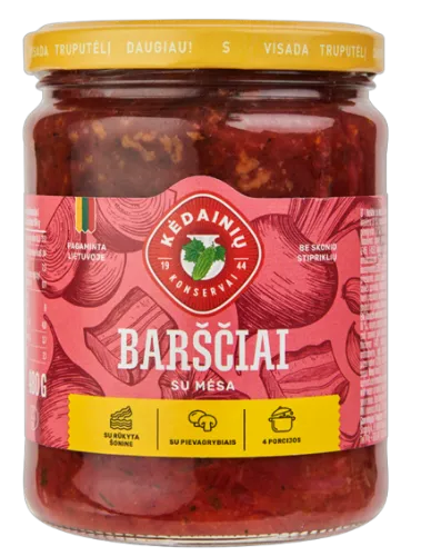 Sriuba barščių KĖDAINIŲ, su mėsa, 480g