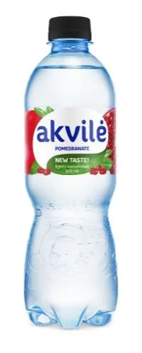 Aromatizēts dzeramais ūdens AKVILE ar granātābola aromātu, viegli gāz., 0,5l (DEP)