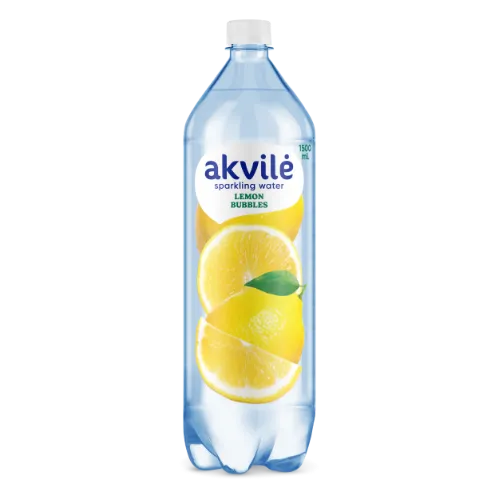 Stalo vanduo AKVILĖ, su citrinos aromatu, lengvai gazuotas, 1,5l D