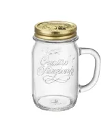 Stiklainis QUATRO , su rankena, 415 ml, D 7 cm, H 13,6 cm, vnt