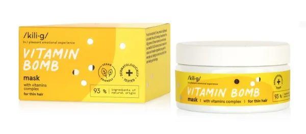 Stiprinanti plaukų kaukė KILIG Vitamin Bomb, su vitaminų kompleksu, 200 ml