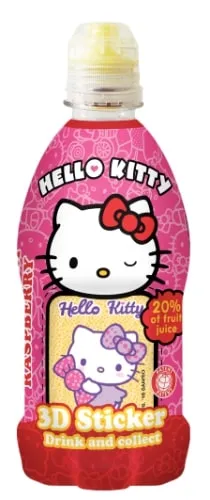 Sulčių gėrimas HELLO KITTY, braškių ir aviečių skonio, 20%, 350 ml