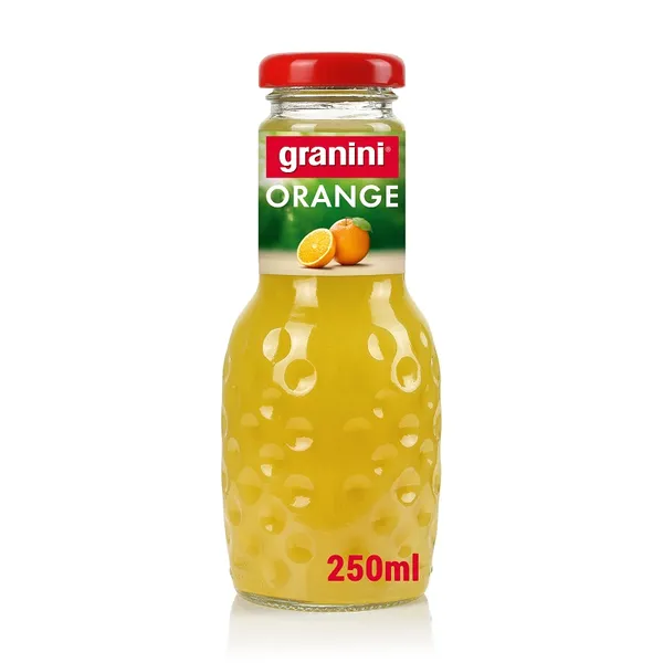 Sultys GRANINI, Apelsinų, su minkštimu, 100%, 0,25 l