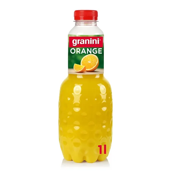 Sultys GRANINI, apelsinų, su minkštimu, 100%, 1 l, PET D
