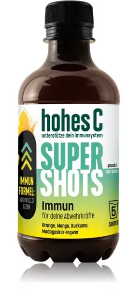 Sultys HOHES C SHOT IMMUN, įvairių vaisių, su vitaminu D ir cinku, 0,33l, vnt, D