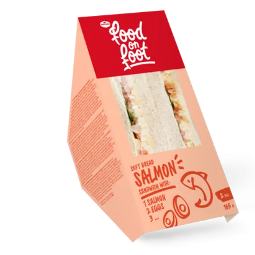 Sumuštinis Soft Bread, su lašiša ir kiaušiniais, 165g