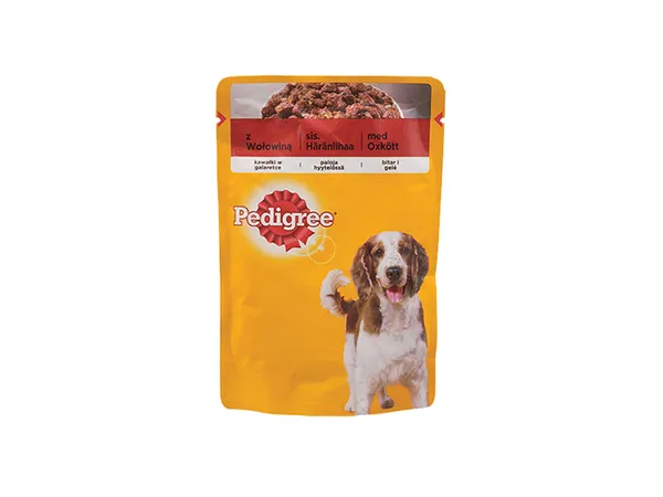 Barība suņiem Pedigree gaļa (maisiņš) 100g