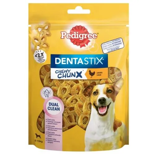 Šunų skanėstai PEDIGREE Dentastix Chewy Chunk Mini, vištienos skonio, 68 g