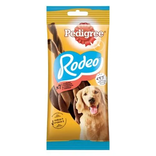 Šunų skanėstai PEDIGREE Rodeo, su jautiena, 7 vnt., 123 g