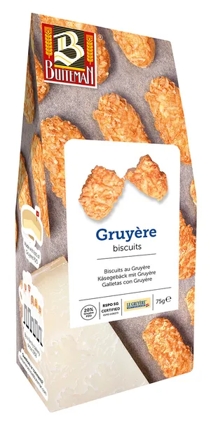 Siera cepumi BUITEMAN ar Gruyere sieru, 75g