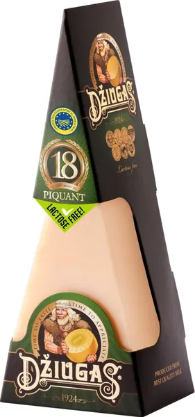 Sūris DŽIUGAS Piquant, 18 mėn., 40% RSM, be laktozės, 180 g