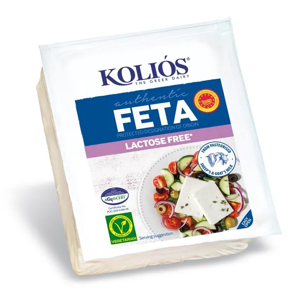 Sūris Feta KOLIOS, PDO, be laktozės, vakuume,43% RSM, 150g