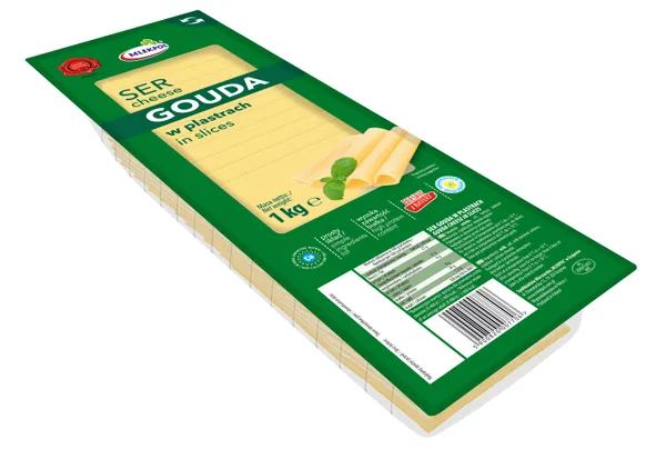 Siers Gouda, šķēlēs, 1 kg MLEKPOL