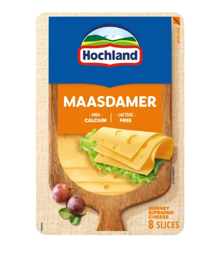 Sūris Maasdamer HOCHLAND, brandintas, riekelėmis, 45% RSM, 135 g