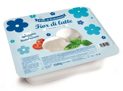 Sūris Mozzarella Fior di Latte FIOR DI DOLCEZZA, plastikiniame lovelyje, 2,5 kg, (25x100g)