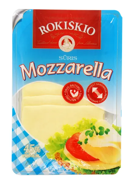 Sūris Mozzarella ROKIŠKIO, RSM 45%, riekutėmis, 150 g