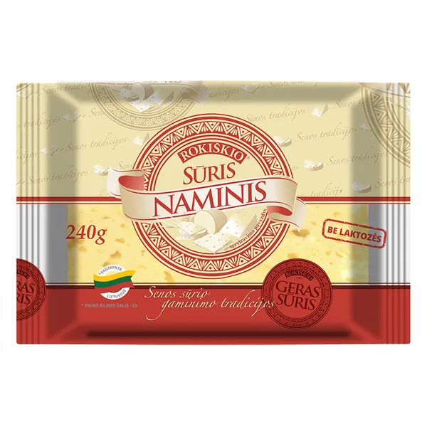 Sūris NAMINIS, 45%, pakelyje, 240 g