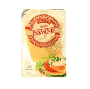 Sūris NAMINIS, 45% riebumo, riekutėmis, 150 g
