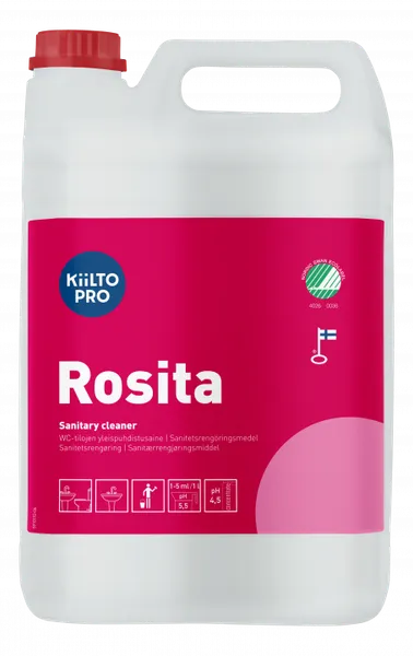 Švelniai rūgštinis sanitarinis valiklis Kiilto Pro Rosita, 5 l