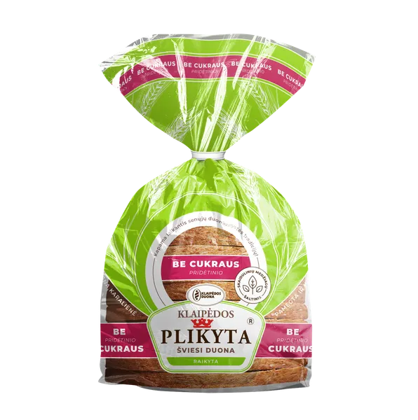 Šviesi plikyta KLAIPĖDOS duona be pridėtinio cukraus, 400 g