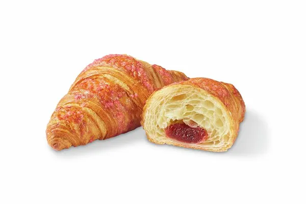 Sviestinis Prancūziškas kruasanas su aviečių įdaru, 90g