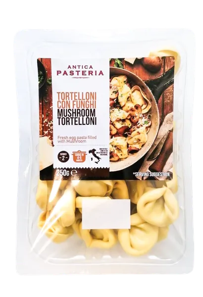Švieži makaronai, Antica Pasteria, tortelloni, su grybais, 250g (M)