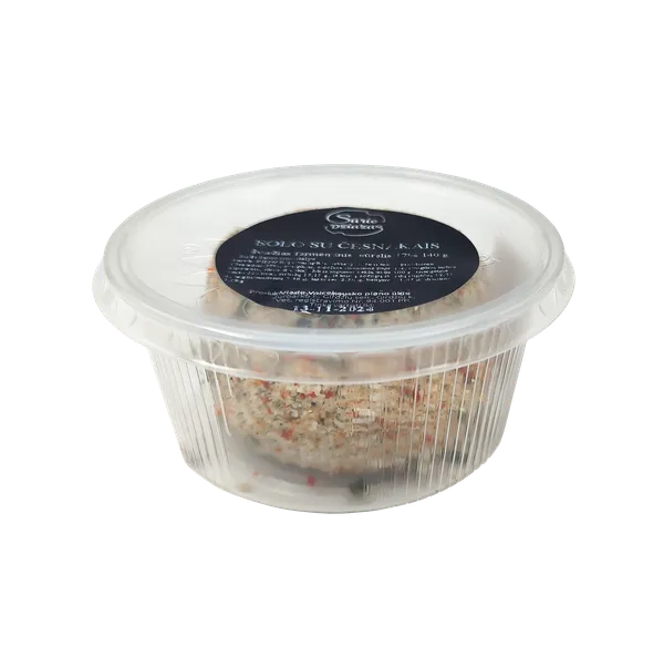 Šviežias fermentinis sūris SŪRIO DŽIAZAS, su česnakais SOLO, 150g