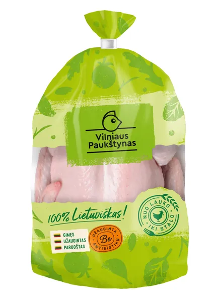 Šviežias viščiukas broileris, užaugintas be antibiotikų, A klasės, ~1,7 kg