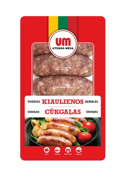 Šviežios Kiaulienos dešrelės (storos), 500g UTENOS MĖSA