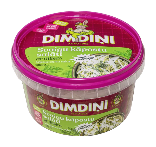 Šviežių kopūstų salotos DIMDINI, su krapais, 400 g