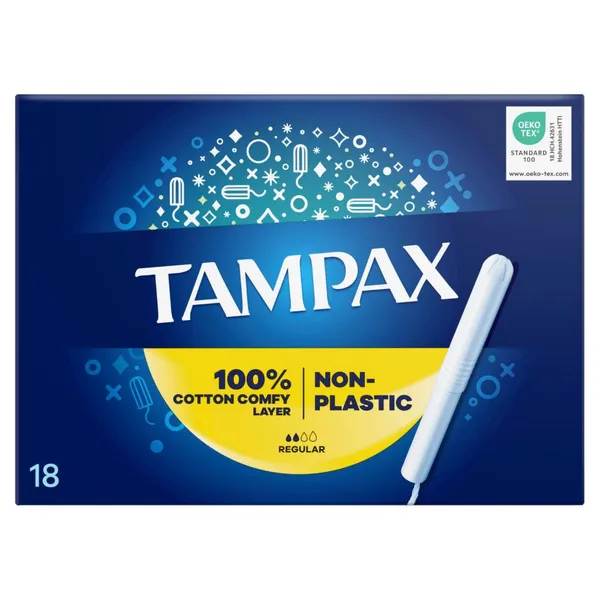 Tamponai TAMPAX Plastic Free, Regular, 18 vnt.