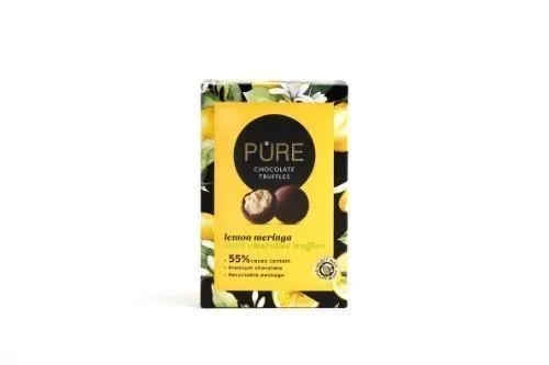 Tumšās šokolādes trifeles PURE CHOCOLATE ar citronu krēma pildījumu 148g