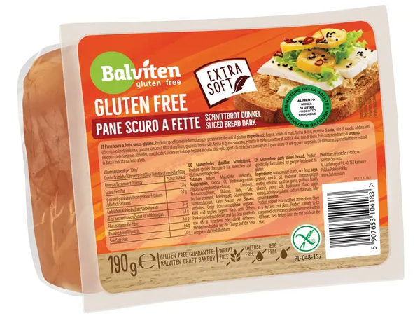 Tumšā brokastu maize BALVITEN, bez glutēna, 190g