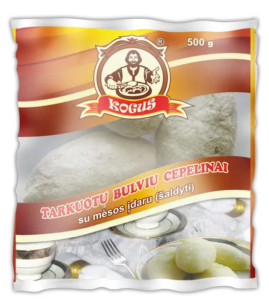 Tarkuotų bulvių cepelinai su mėsos įdaru, 500 g