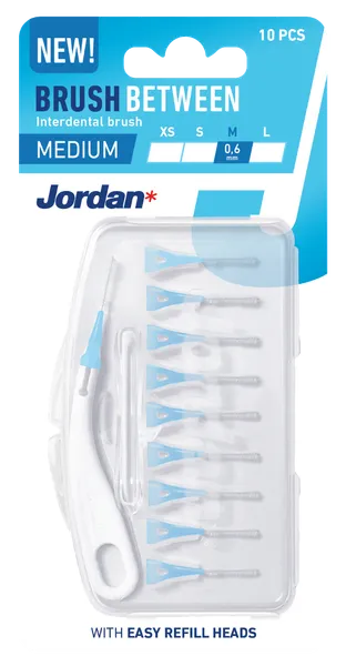Starpzobu birstītes JORDAN, M, 0.6mm, 10gab
