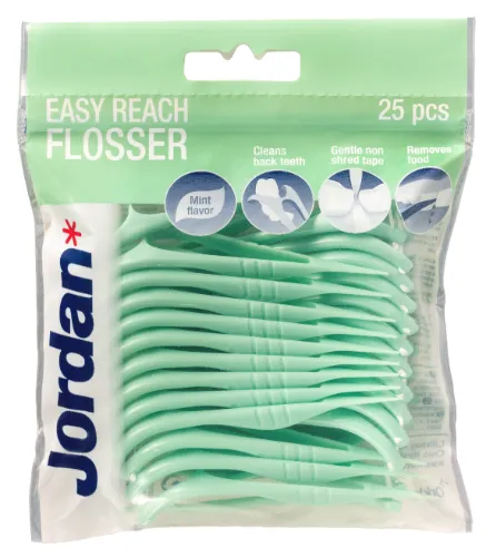 Starpzobu diegs JORDAN Easy reach flosser, 25gab