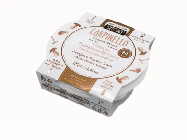 Tepamas parmigiano reggiano sūris CARPINELLO, su baravykais, PDO, 125 g