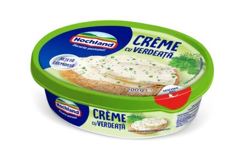 Tepamas varškės sūris HOCHLAND, su žalumynais, 21% rieb., 200 g
