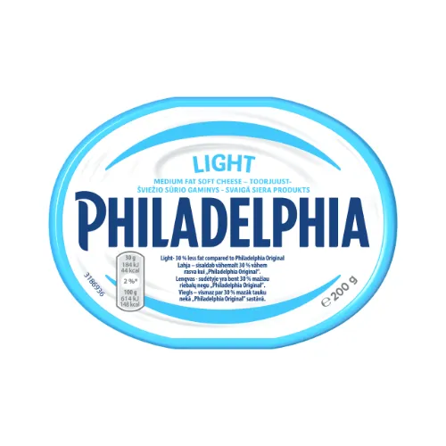 Tepamasis sūris PHILADELPHIA Light plain, 200g New