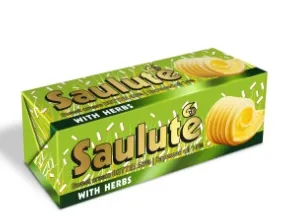 Tepiųjų riebalų mišinys SAULUTĖ, su žolelėmis, 66%, 100 g