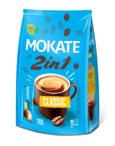 Tirpiosios kavos gėrimas MOKATE 2in1 Classic, maišelyje, 10 x 8g