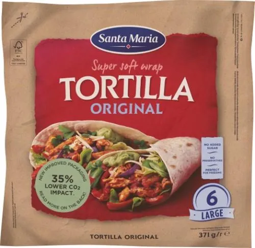 Tortilla kviešu lielās Santa Marija 371g